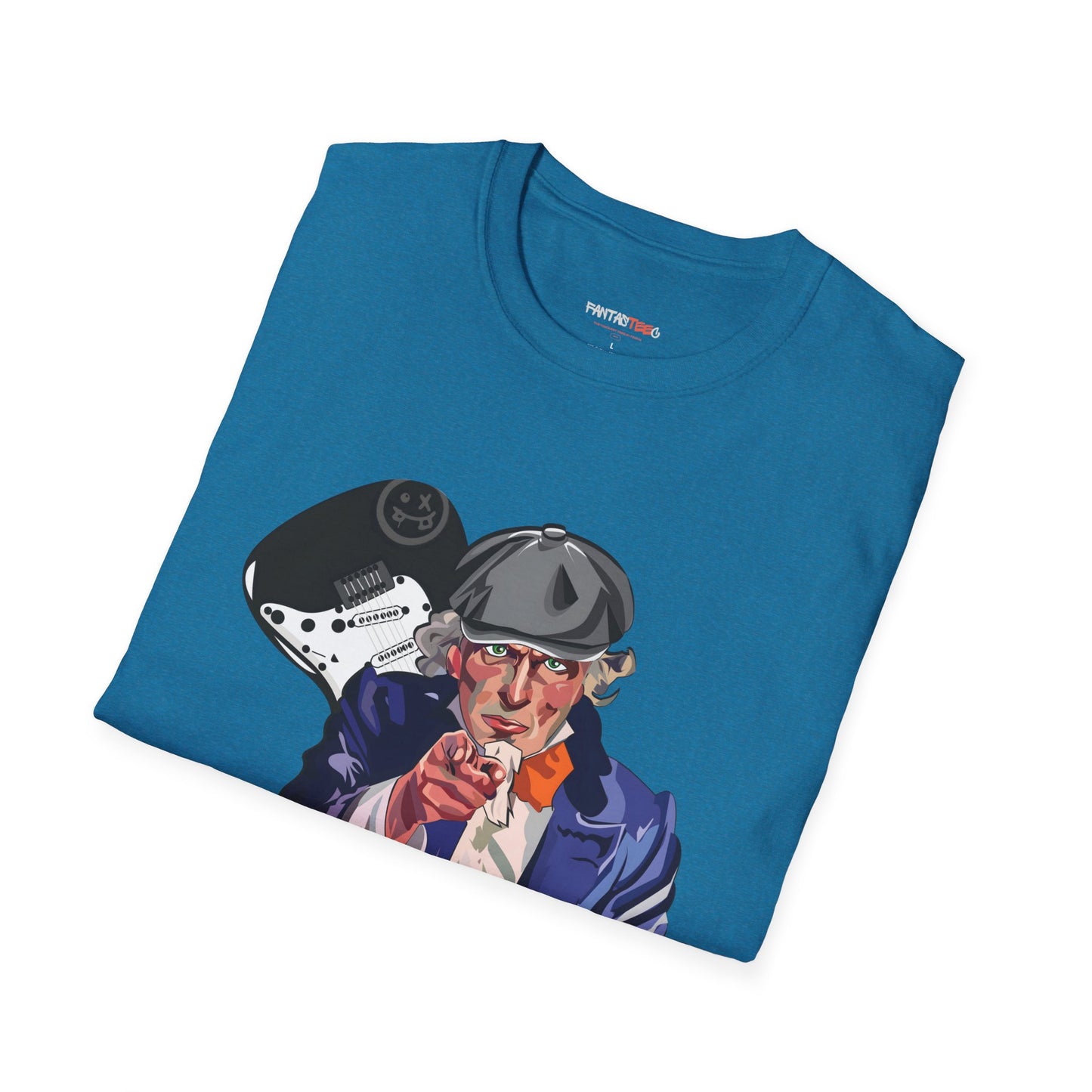 Uncle Rock, Unisex Softstyle, Music Lover Gift, Fun Graphic Tee.