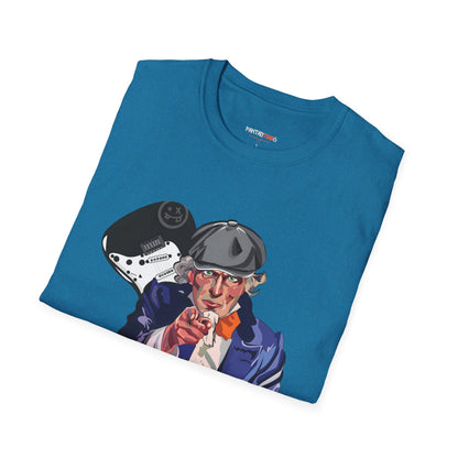 Uncle Rock, Unisex Softstyle, Music Lover Gift, Fun Graphic Tee.