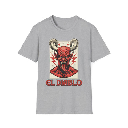 Diablo Graphic T-Shirt - Unisex Softstyle Tee for Music Lovers, Halloween Costume, Unique Gift, Vintage Style, Casual Wear