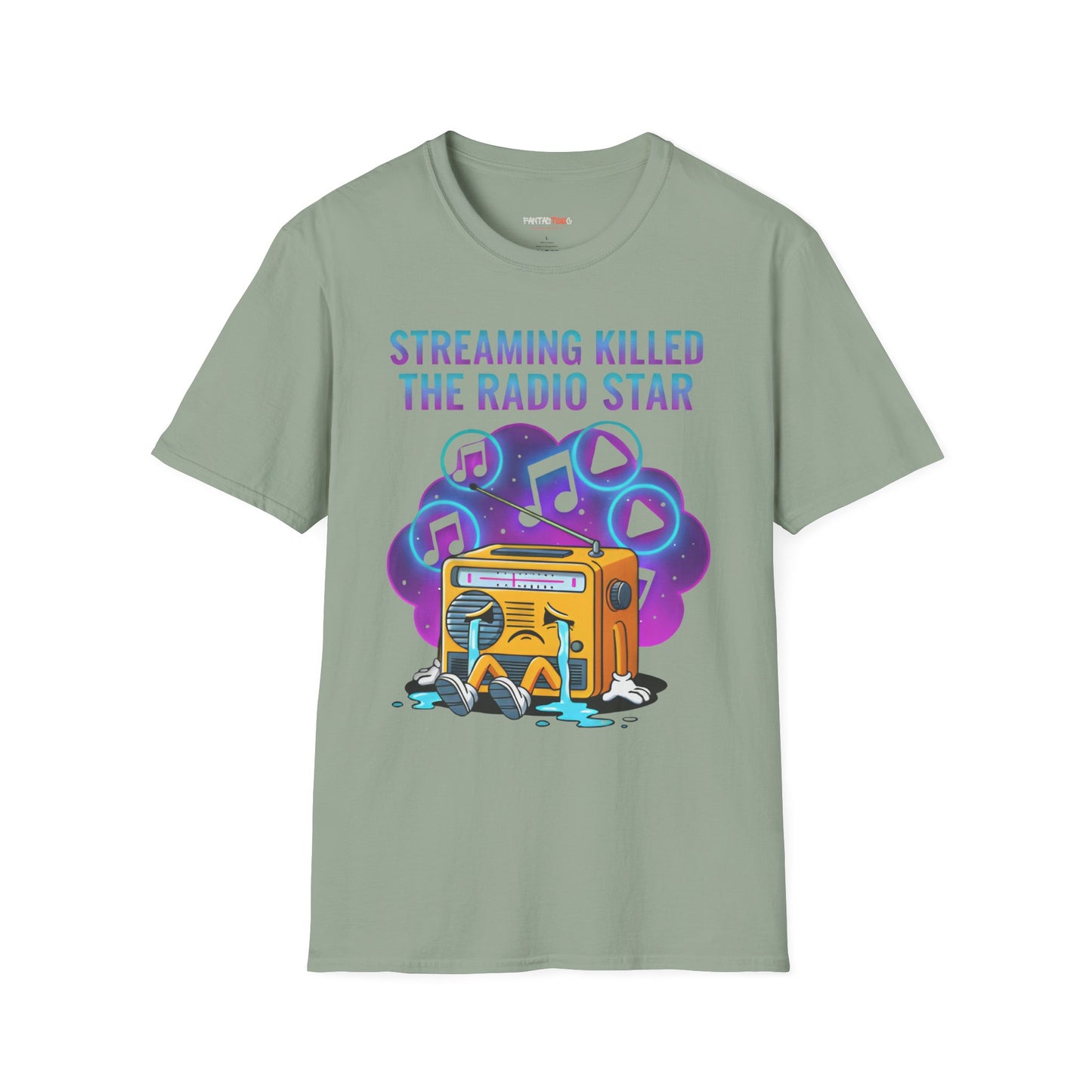 Streaming Killed the Radio Star, Retro Music Themed T-Shirt, Music Lover Gift, Stylish Tee,Unique Music T-Shirt, Gift for Musicians.