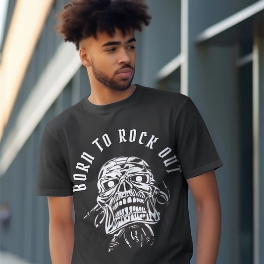 Skull Bandage Unisex Tee - Born to Rock